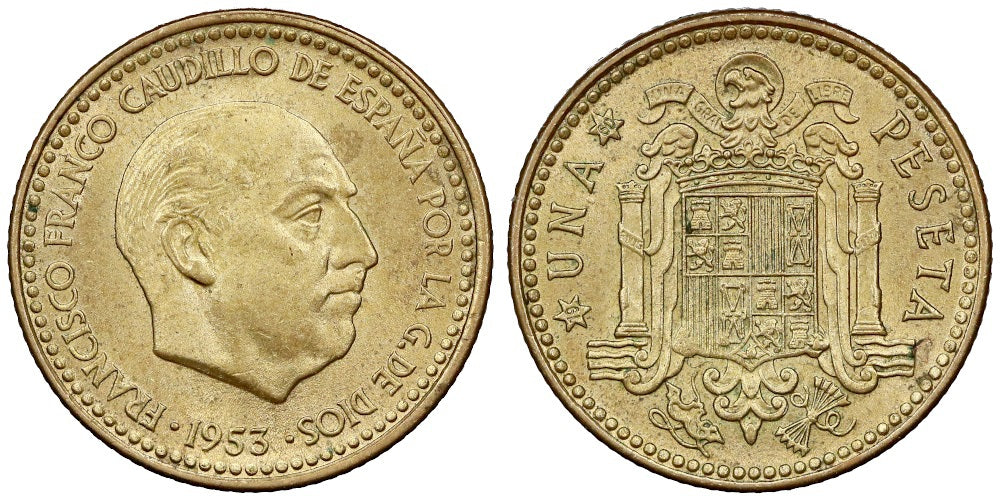 ESTADO ESPAÑOL 1 PESETA 1953*19-60