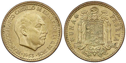 ESTADO ESPAÑOL 1 PESETA 1953*19-60