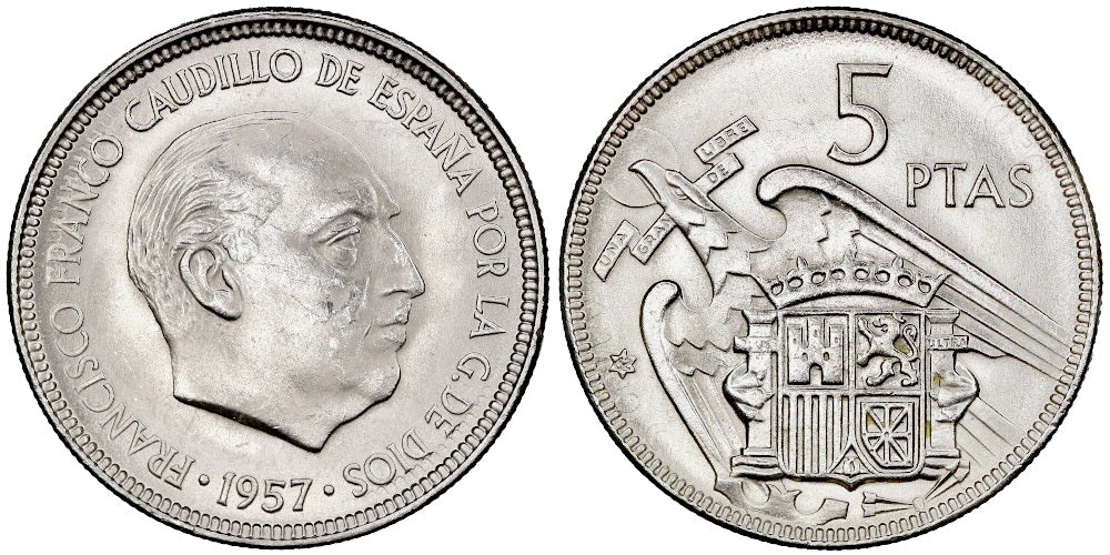 ESTADO ESPAÑOL 5 PESETAS 1957*62