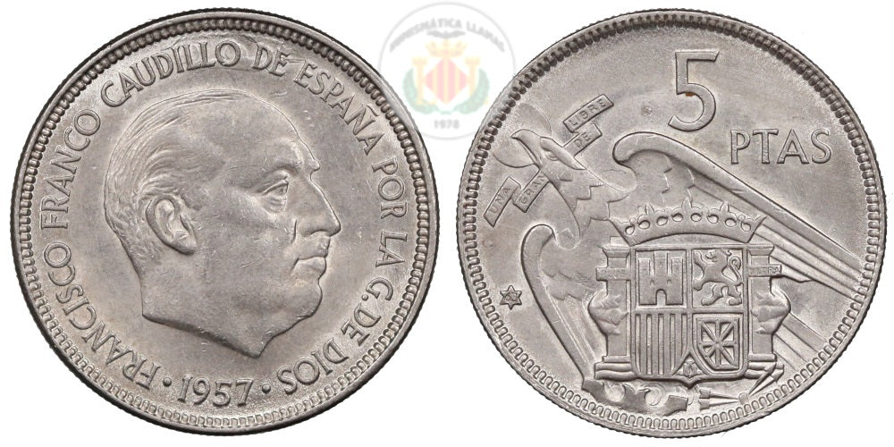 ESTADO ESPAÑOL 5 PESETAS 1957*63