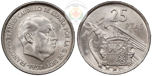 ESTADO ESPAÑOL 25 PESETAS 1957*64