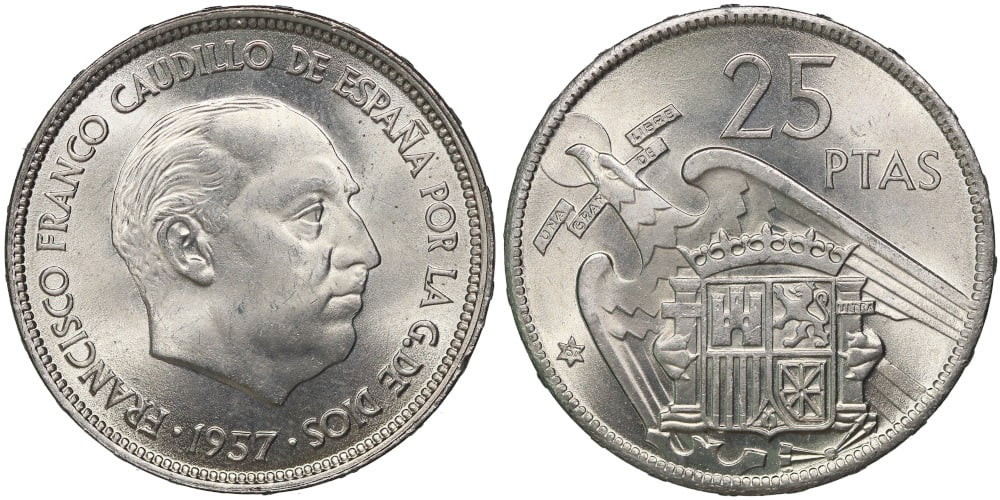 25 PESETAS 1957*67