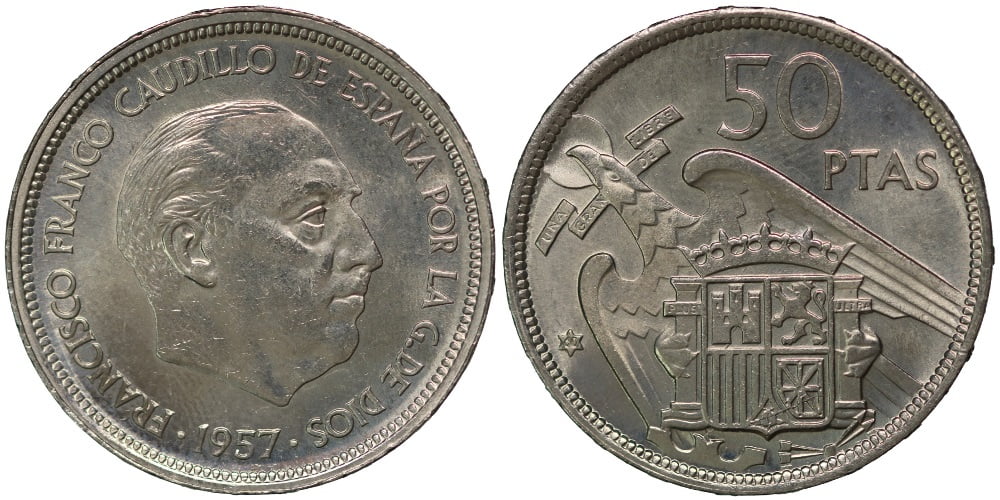 ESTADO ESPAÑOL 50 PESETAS 1957*60