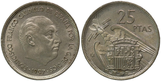 25 PESETAS 1957*58